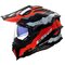LS2 MX701 C Explorer Trick white red - Adventure helmet motorcycle