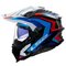 LS2 MX701 C Explorer Frontier II white blue - Adventure helmet motorcycle
