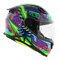 LS2 FF812 Kids junior Svent gloss blue green - Children motorcycle racing helmet