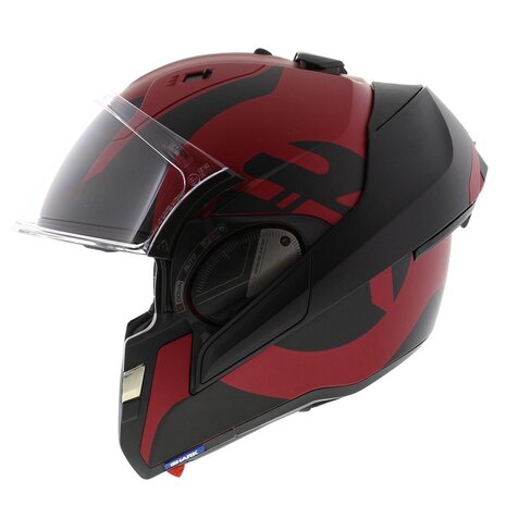 CASCO MODULAR SHARK EVO-ES KEDJE ROJO / NEGRO MATE