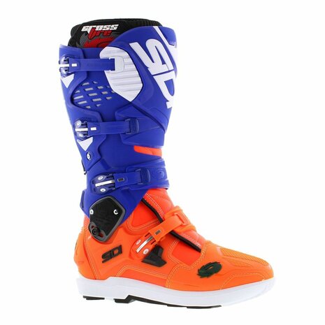Sidi Crossfire 3 SRS MX Off road Boots Orange Fluo Blue White