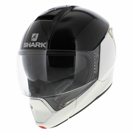 Shark Evojet Helmet Dual gloss black white WKW