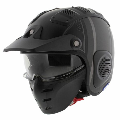 Shark X-Drak Trial Helmet Terrence matt black anthracite silver KAS