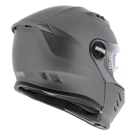 Simpson Darksome Modular Motorcycle Helmet matt gunmetal grey