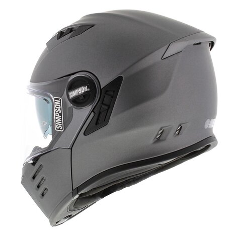 Simpson Darksome Modular Motorcycle Helmet matt gunmetal grey