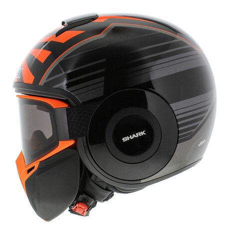 Shark Street Drak helm Zarco Malaysia GP gloss black Orange 