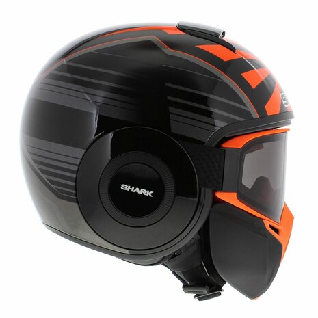 Shark Street Drak helm Zarco Malaysia GP gloss black Orange 