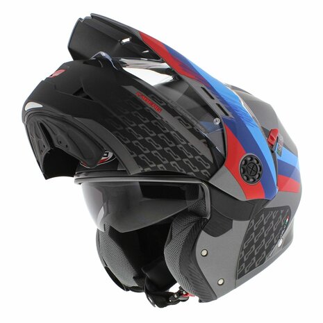 Caberg Tourmax X Sarabe Adventure Flip-Up Modular Helmet Matt Black Blue Red