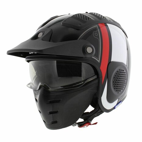 Shark X-Drak Trial Helmet Terrence gloss black white red KWR