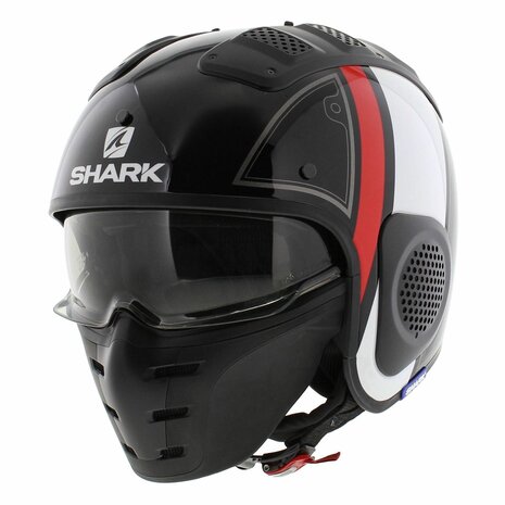 Shark X-Drak Trial Helmet Terrence gloss black white red KWR