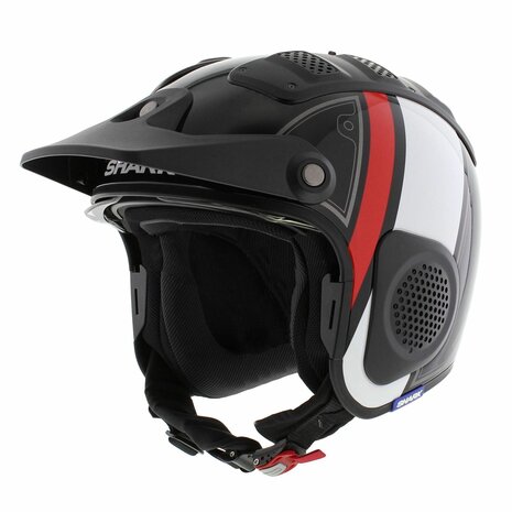 Shark X-Drak Trial Helmet Terrence gloss black white red KWR