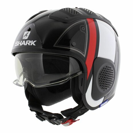 Shark X-Drak Trial Helmet Terrence gloss black white red KWR