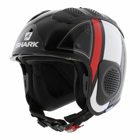 Shark X-Drak Trial Helmet Terrence gloss black white red KWR