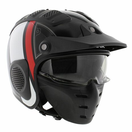 Shark X-Drak Trial Helmet Terrence gloss black white red KWR