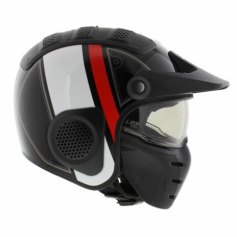 Shark X-Drak Trial Helmet Terrence gloss black white red KWR