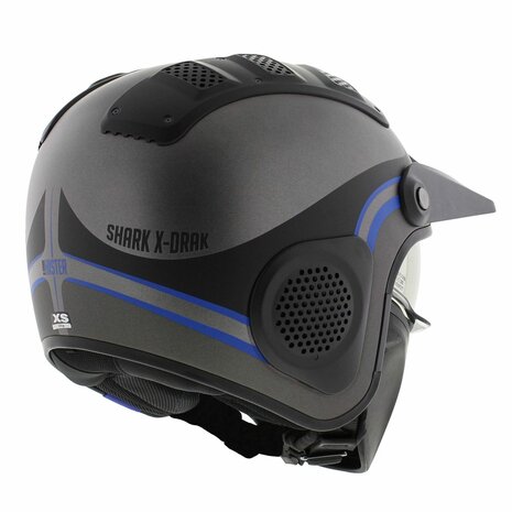 Shark X-Drak Trial Helmet Hister matt anthracite black blue AKB