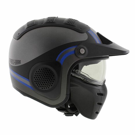 Shark X-Drak Trial Helmet Hister matt anthracite black blue AKB