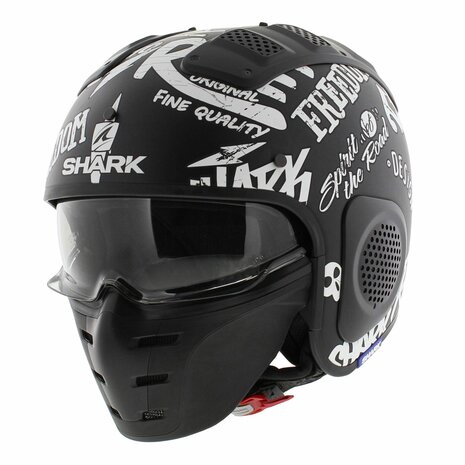 Shark X-Drak Helmet Freestyle Cup matt black white KWW