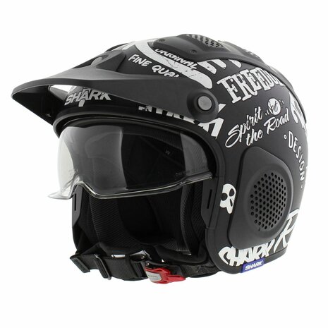 Shark X-Drak Helmet Freestyle Cup matt black white KWW