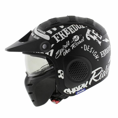 Shark X-Drak Helmet Freestyle Cup matt black white KWW