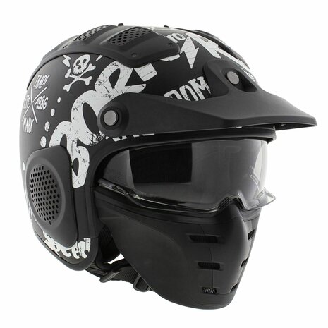 Shark X-Drak Helmet Freestyle Cup matt black white KWW