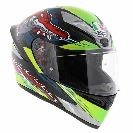 AGV K1 S Dundee matt lime red