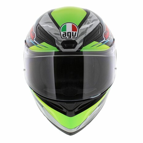 AGV K1 S Dundee matt lime red