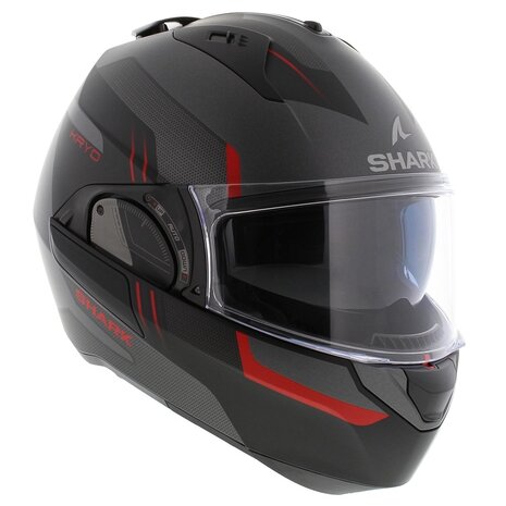 Shark EVO ES Kryd Matt Silver Black Red