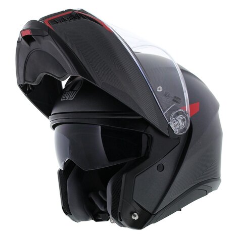 AGV Tourmodular helmet Frequency matt gunmetal red