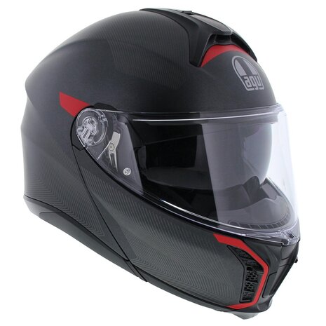 AGV Tourmodular helmet Frequency matt gunmetal red