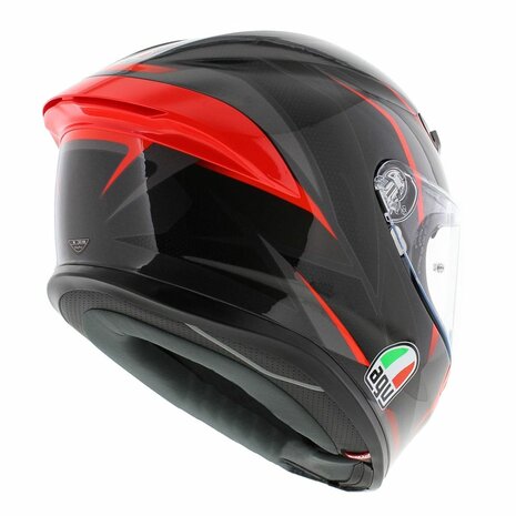 AGV K6 S Slashcut helmet Black Grey Red