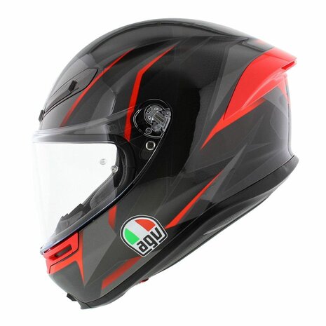 AGV K6 S Slashcut helmet Black Grey Red