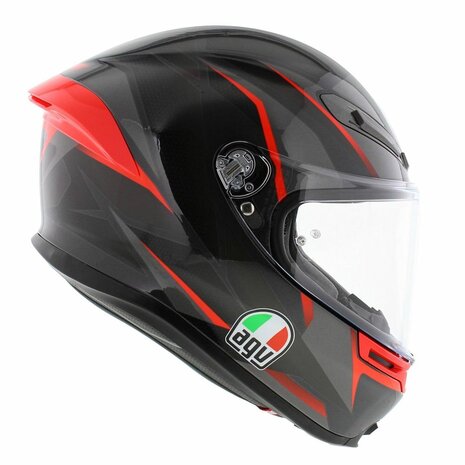 AGV K6 S Slashcut helmet Black Grey Red