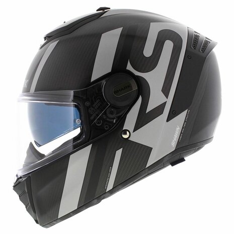 Shark Spartan RS carbon Shawn matt black silver