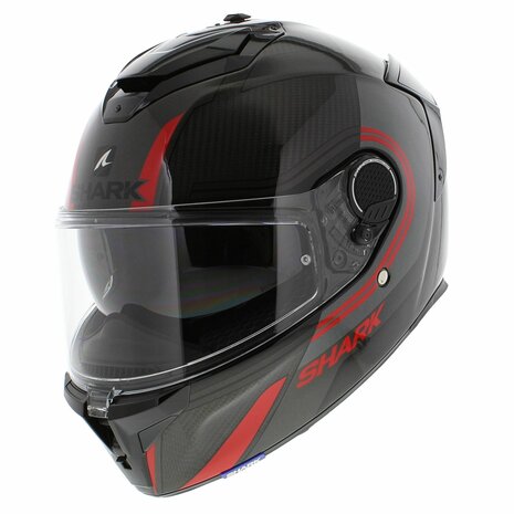 Shark Spartan GT Carbon Tracker black chrome red