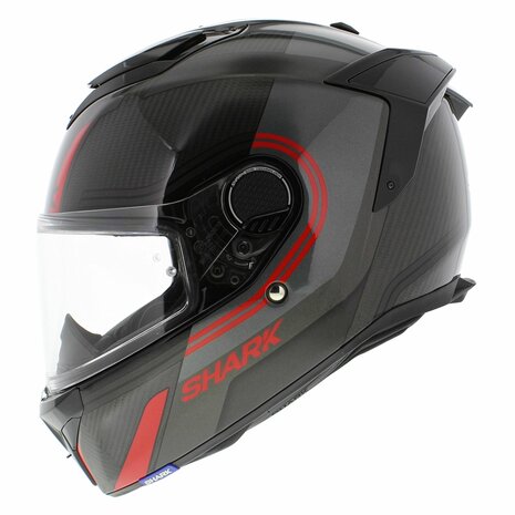 Shark Spartan GT Carbon Tracker black chrome red