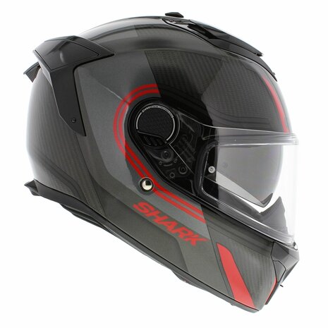 Shark Spartan GT Carbon Tracker black chrome red