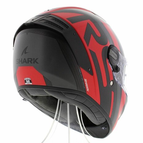 Shark Spartan RS carbon Shawn matt black red