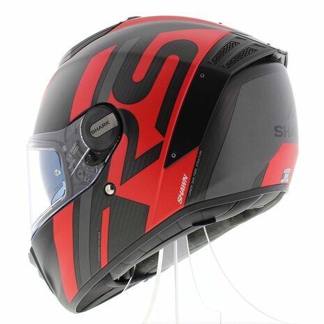 Shark Spartan RS carbon Shawn matt black red