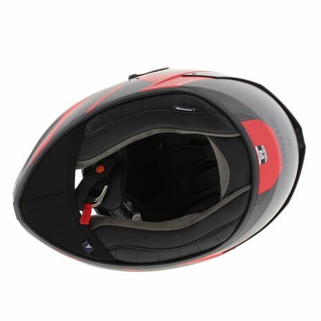 Shark Spartan RS carbon Shawn matt black red