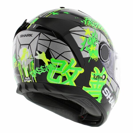 Shark Spartan 1.2 Lorenzo Catalunya GP - Black Fluo Green