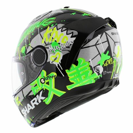 Shark Spartan 1.2 Lorenzo Catalunya GP - Black Fluo Green