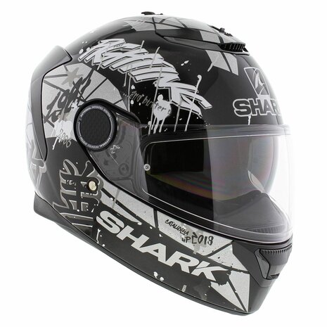 Shark Spartan 1.2 Lorenzo Catalunya GP- Black White Silver