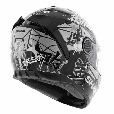 Shark Spartan 1.2 Lorenzo Catalunya GP- Black White Silver