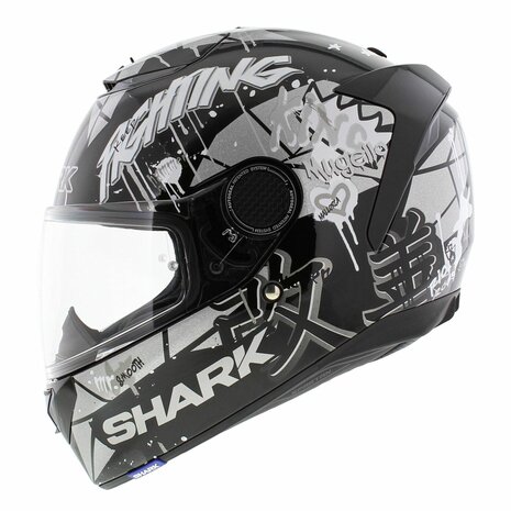 Shark Spartan 1.2 Lorenzo Catalunya GP- Black White Silver