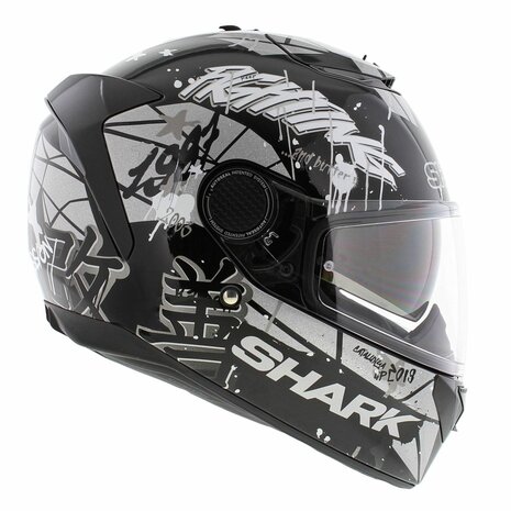 Shark Spartan 1.2 Lorenzo Catalunya GP- Black White Silver