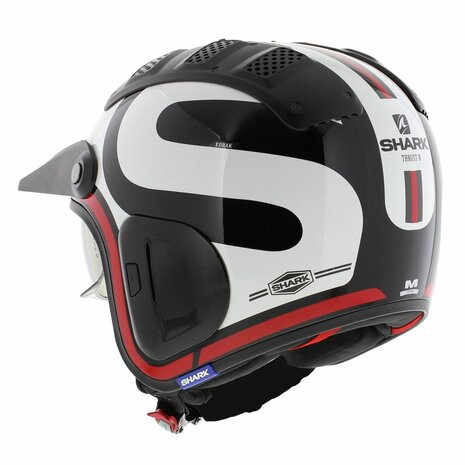 Shark X-Drak 2 Trial Helmet Thrust-R gloss black white red KWR