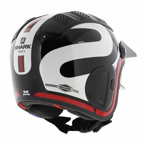 Shark X-Drak 2 Trial Helmet Thrust-R gloss black white red KWR