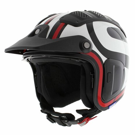 Shark X-Drak 2 Trial Helmet Thrust-R gloss black white red KWR