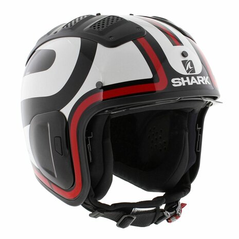 Shark X-Drak 2 Trial Helmet Thrust-R gloss black white red KWR